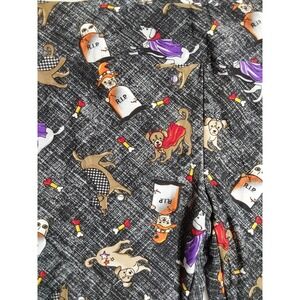 Halloween Women‎ Leggings Dogs Puppy in Costumes Soft High Rise Size Large NWT